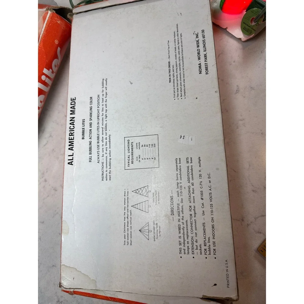 Vintage Noma Bubble Lites 7‎ Light Sets and GKI Bethlehem 3 Pack Replacement